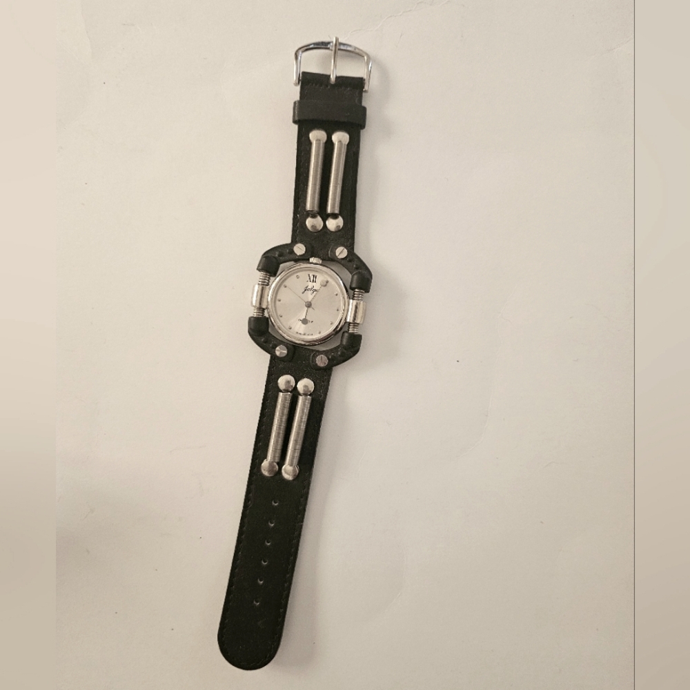 NWT DEADSTOCK Cyberpunk 90s vintage Watch Leather Unisex burningman Rave